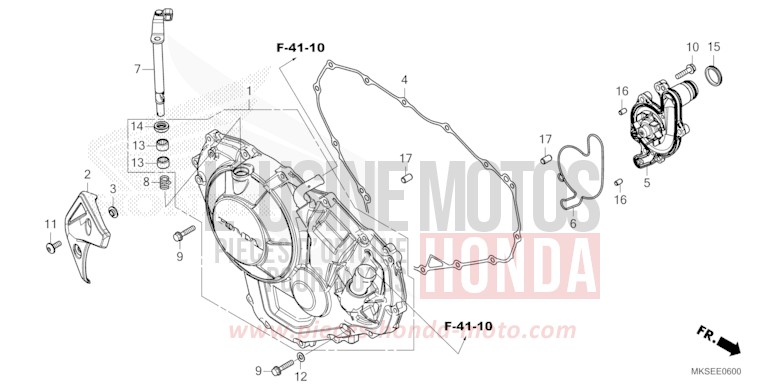 PANNEAU CARTER-MOTEUR D. (CRF1100A/A2/A4/AL/AL2) de Africa Twin DARKNESS BLACK METALLIC (NH463) 2021